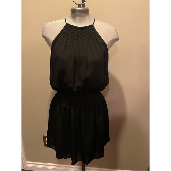 Joie Nahal Silk Halter Dress in Caviar (Black) - Picture 4 of 8